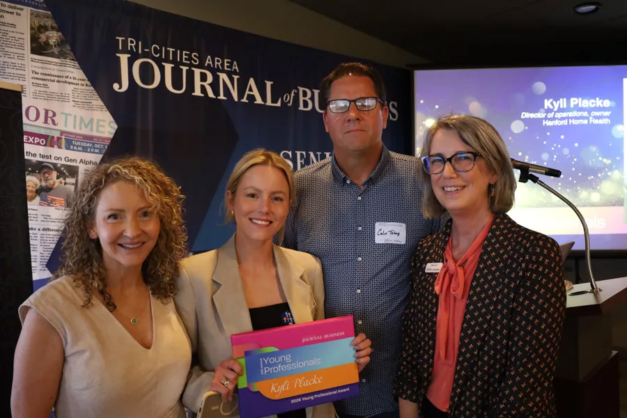 Kyli Placke honored at the Tri-Cities Young Professionals 2026 Event
